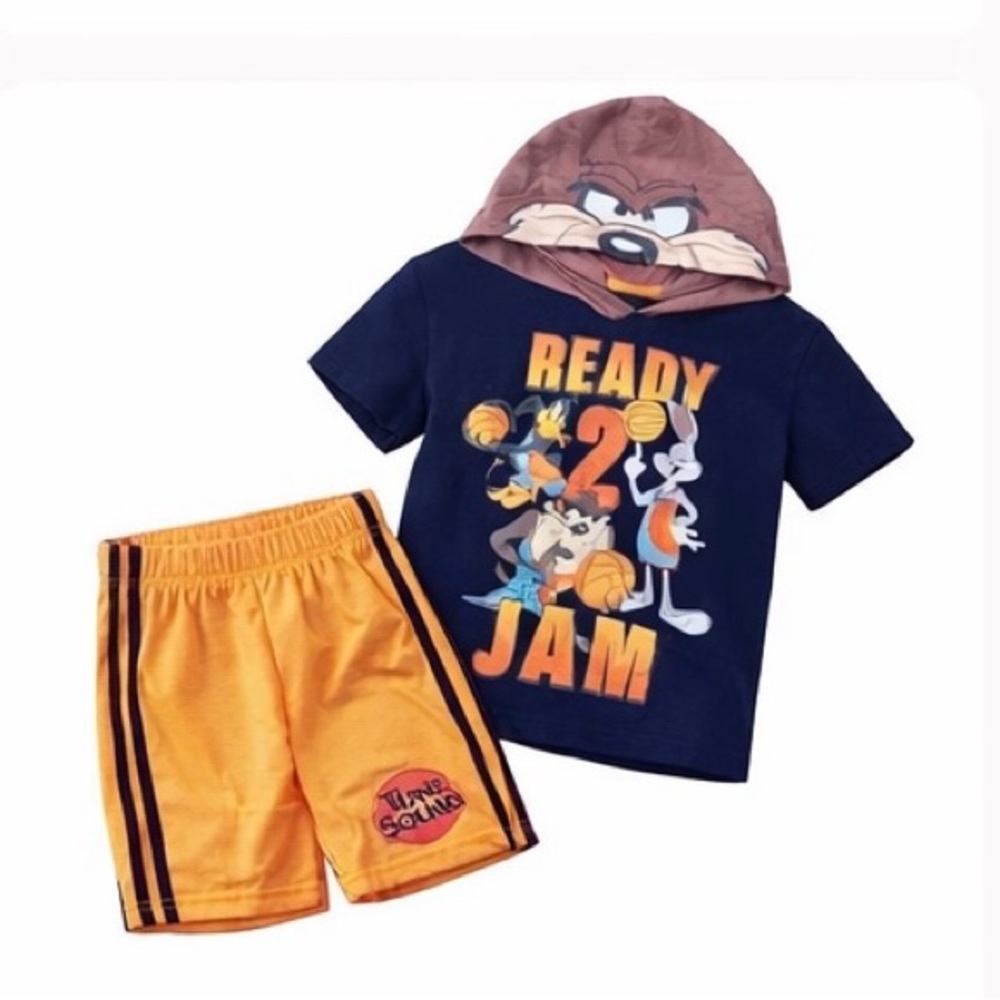 Space Jam Boys Outfit Set Size 6 | Bugs Bunny Tee + Athletic Shorts